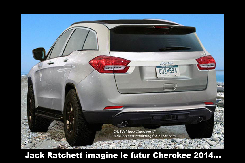 L'arrière de la future Jeep Cherokee 2014 imaginée par un spécialiste