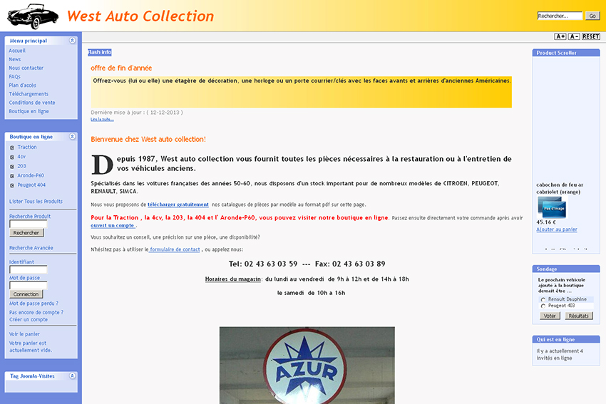 Depuis 1987, West Auto Collection est un fournisseur en pièces détachées pour véhicules anciens français.