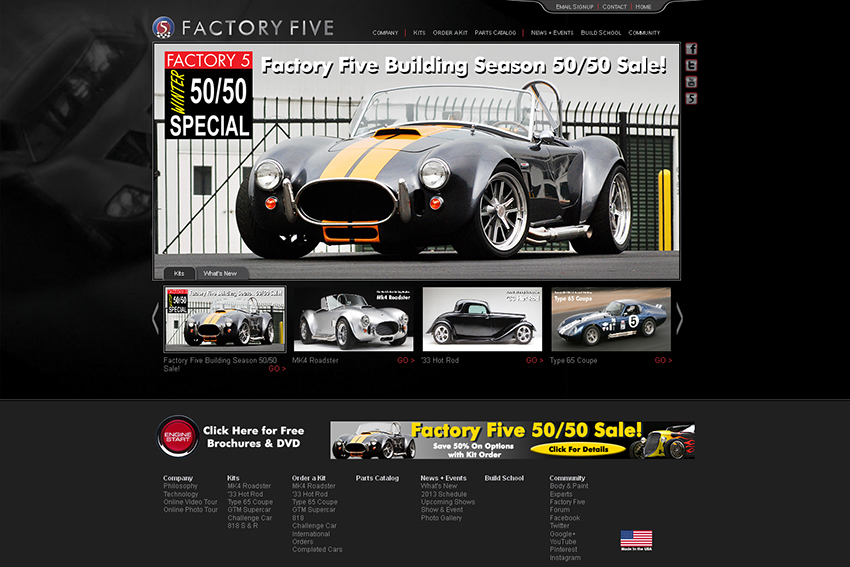 Factory Five Racing, site officiel