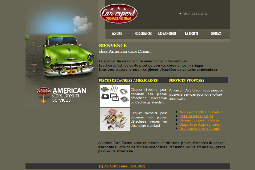 American Cars Dream est une entreprise française spécialisée dans la vente de pièces détachées pour voitures américaines.