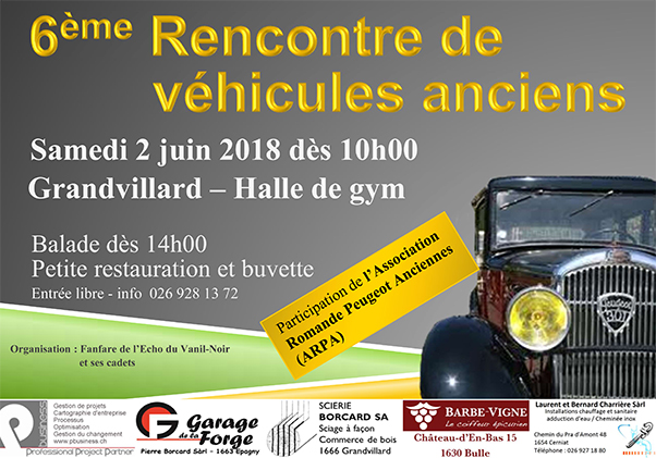 Rencontre Vehicules Anciens Grandvillard 2018