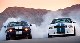 Dodge Challenger STR8 vs. Shelby GT350